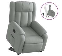 vidaXL Fauteuil relax releveur gris clair Tissu