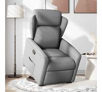 vidaXL Fauteuil relax releveur gris clair Tissu