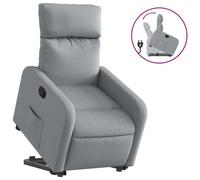 vidaXL Fauteuil relax releveur gris clair Tissu