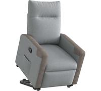 vidaXL Fauteuil relax releveur gris clair Tissu