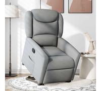vidaXL Fauteuil relax releveur gris clair Tissu