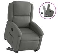 vidaXL Fauteuil relax releveur gris foncé Tissu