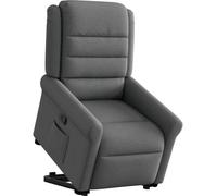 vidaXL Fauteuil relax releveur gris foncé Tissu