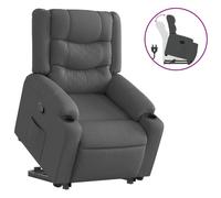 vidaXL Fauteuil relax releveur gris foncé Tissu