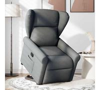 vidaXL Fauteuil relax releveur gris foncé Tissu
