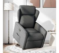 vidaXL Fauteuil relax releveur gris foncé Tissu