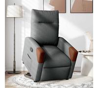 vidaXL Fauteuil relax releveur gris foncé Tissu
