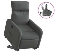 vidaXL Fauteuil relax releveur gris foncé Tissu