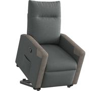 vidaXL Fauteuil relax releveur gris foncé Tissu