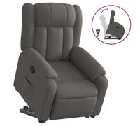 vidaXL Fauteuil relax releveur gris foncé Tissu