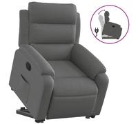 vidaXL Fauteuil relax releveur gris foncé Tissu