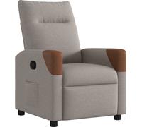 vidaXL Fauteuil relax Taupe Tissu