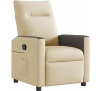 vidaXL Fauteuil relax Tissu Crème