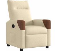 vidaXL Fauteuil relax Tissu Crème