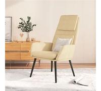 Chaise de Relaxation Siège de Salon Chaise de Salle de Séjour Meuble de Salle de Séjour Fauteuil de Relaxation Intérieur Tissu Crème