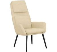 vidaXL Fauteuil relax tissu crème beige G