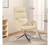 vidaXL Fauteuil relax tissu crème Crème G