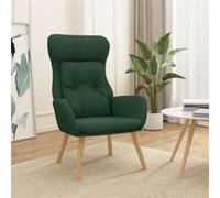 vidaXL Fauteuil relax tissu jaune foncé vert G