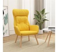 Vidaxl Chaise De Relaxation Jaune Moutarde Tissu Jaune