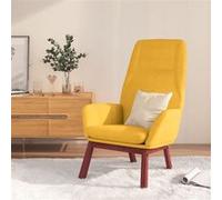 vidaXL Fauteuil relax tissu jaune moutarde Jaune G
