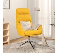 vidaXL Fauteuil relax tissu jaune moutarde Jaune G