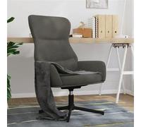 Fauteuil relax velours gris foncé