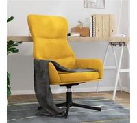 vidaXL Fauteuil relax velours jaune moutarde jaune G