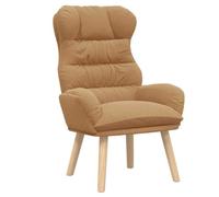 vidaXL Fauteuil Relaxant Beige en Tissu Immitation Laine Bouclée