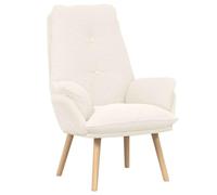 vidaXL Fauteuil Relaxant crème en Tissu Semblable à de la Laine bouclée