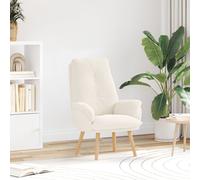 Vidaxl Fauteuil Relaxant Crème En Tissu Semblable À De La Laine Bouclée