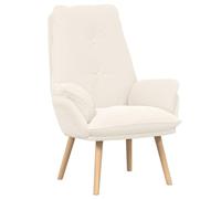 Vidaxl Fauteuil Relaxant Crème En Tissu Semblable À De La Laine Bouclée