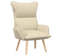 Fauteuil Relaxant Vidaxl En Tissu Crème