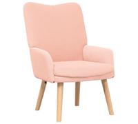 vidaXL Fauteuil Relaxant en Tissu en Laine bouclée Rose
