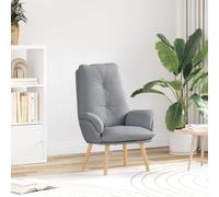 vidaXL Fauteuil Relaxant en Tissu Gris Clair