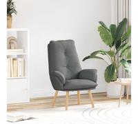vidaXL Fauteuil Relaxant en Tissu Gris Foncé