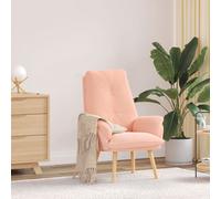 vidaXL Fauteuil relaxant en tissu rose pelucheux