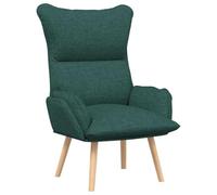 vidaXL Fauteuil Relaxant en Tissu Vert foncé