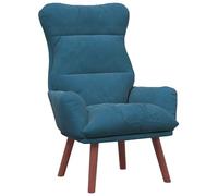 vidaXL Fauteuil Relaxant en Velours Bleu