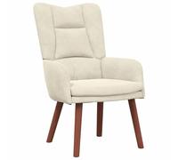vidaXL Fauteuil Relaxant en Velours Crème