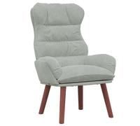 Vidaxl Fauteuil Relaxant En Velours Gris Clair Gris