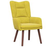 vidaXL Fauteuil Relaxant en Velours Jaune
