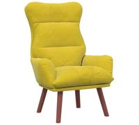 vidaXL Fauteuil Relaxant en Velours Jaune