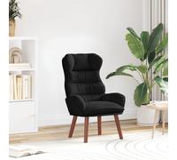 Vidaxl Fauteuil Relaxant En Velours Noir Noir