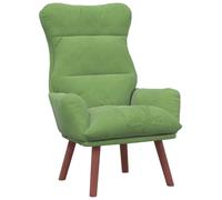 vidaXL Fauteuil Relaxant en Velours Vert Clair