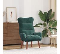 vidaXL Fauteuil Relaxant en Velours Vert Foncé