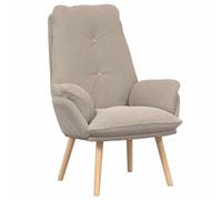 vidaXL Fauteuil Relaxant Grise Clair en Tissu Effet Laine bouclée