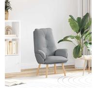 vidaXL Fauteuil Relaxant Gris Clair Tissu Fauteuil Moderne Coussin Boutonné Rembourré Siège Confortable Douillet 42001850