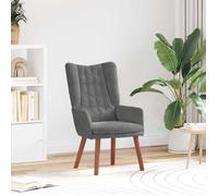 vidaXL Fauteuil relaxant Gris foncé 63 x 67 x 94 cm Velours, Fauteuil en velours moderne, chaise confortable 42001815