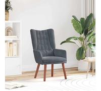 vidaXL Fauteuil relaxant Gris foncé 63 x 67 x 94 cm Velours, Fauteuil en velours moderne, chaise confortable 42001815