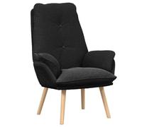 vidaXL Fauteuil Relaxant Noir en Tissu Imite Laine Bouclée